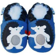 Soft sole leather booties /hedgehog