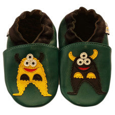 Soft sole leather booties / monster