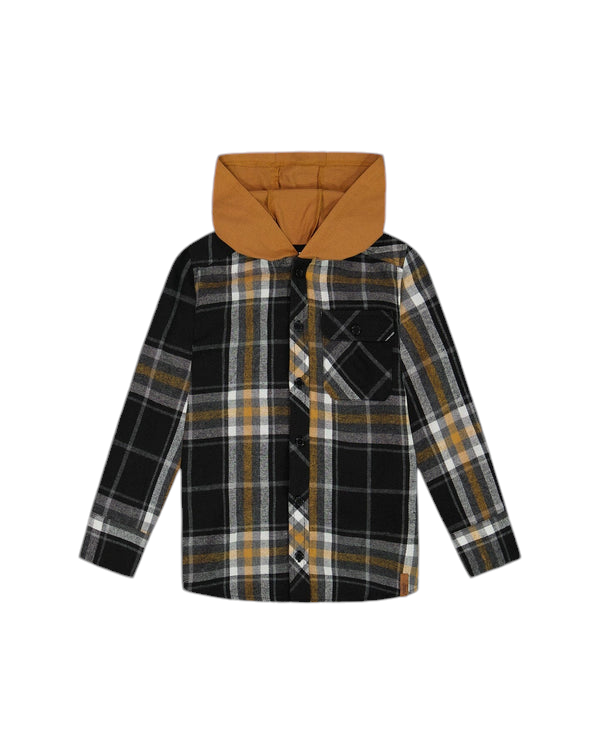 Hooded Plaid Sweater