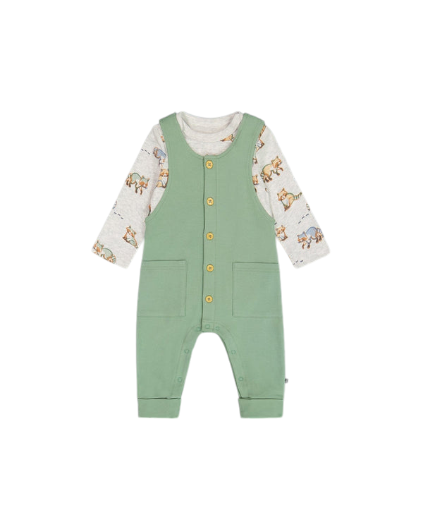 Organic Cotton Overall & Sweater Set