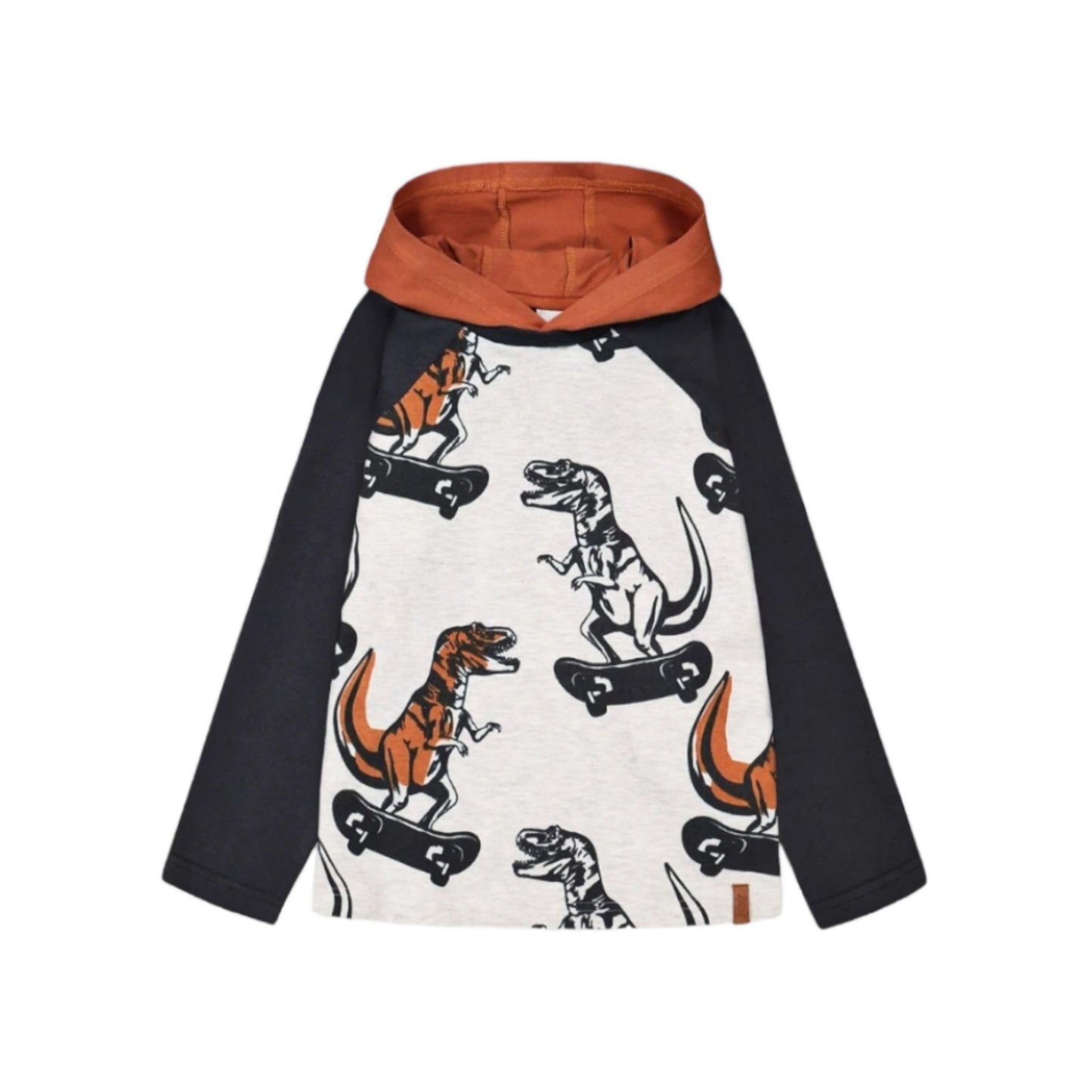 Cotton Hooded Long Sleeve Top