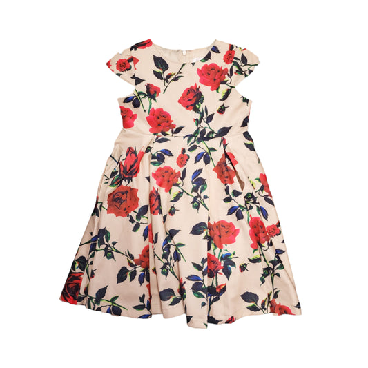 Knitted Floral Swing Occasion Dress
