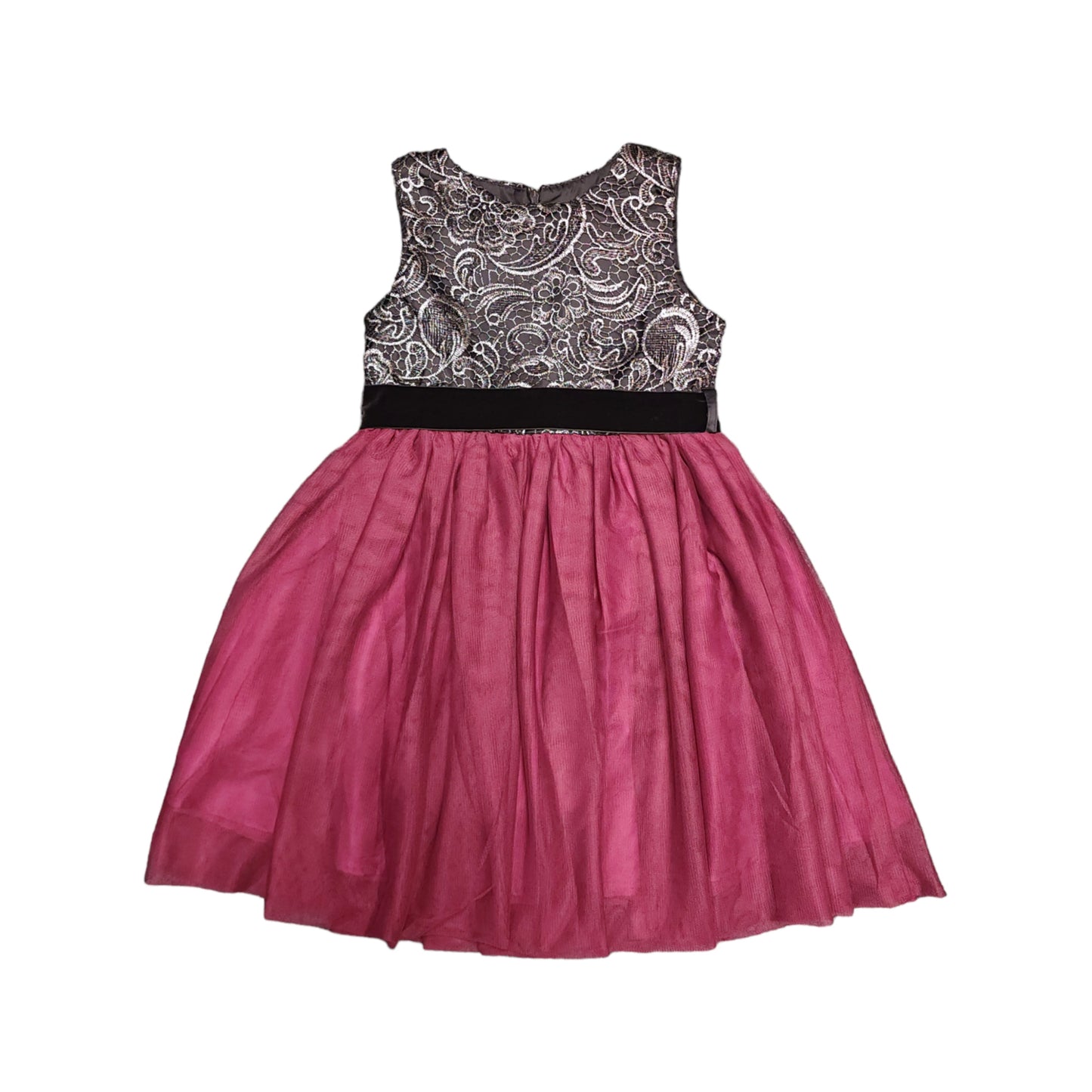 Foiled Lace Tulle Occasion Dress