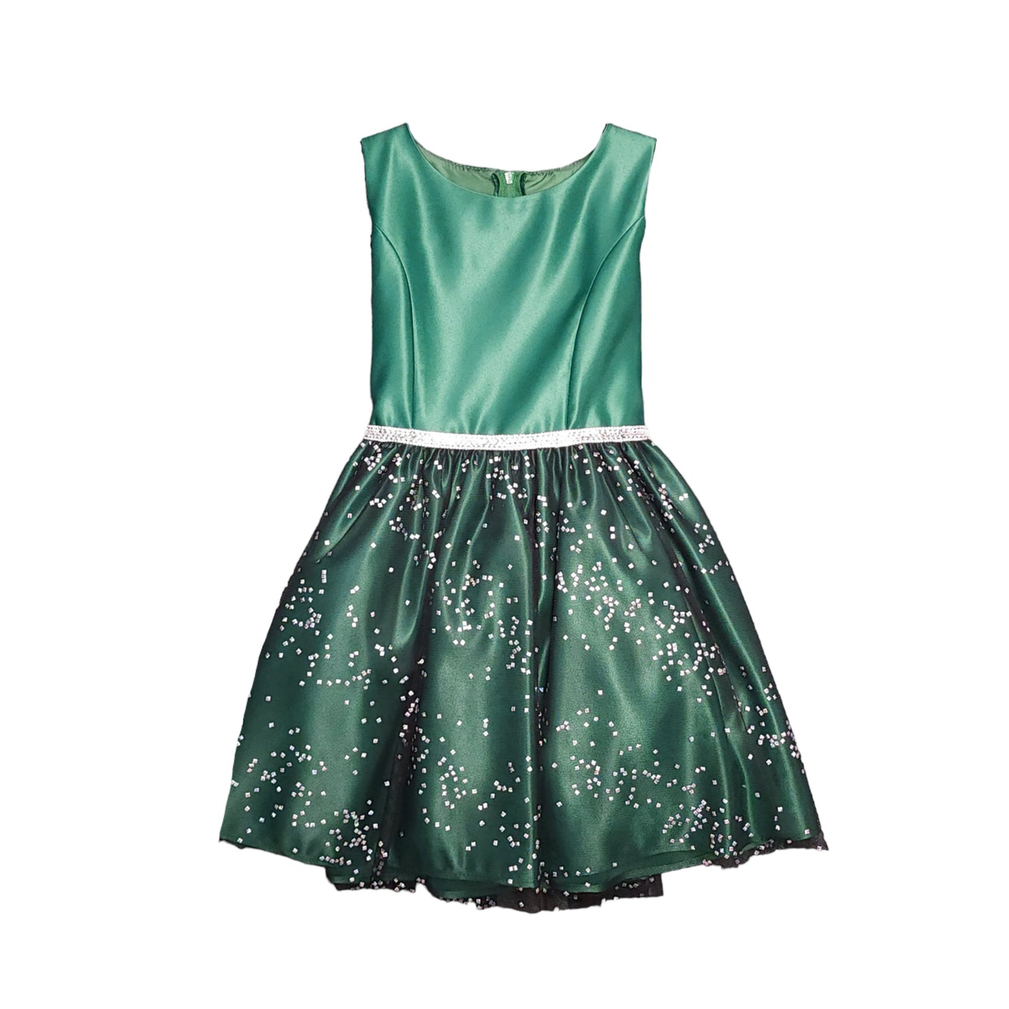 Satin and Rhinestone Occasion Dress