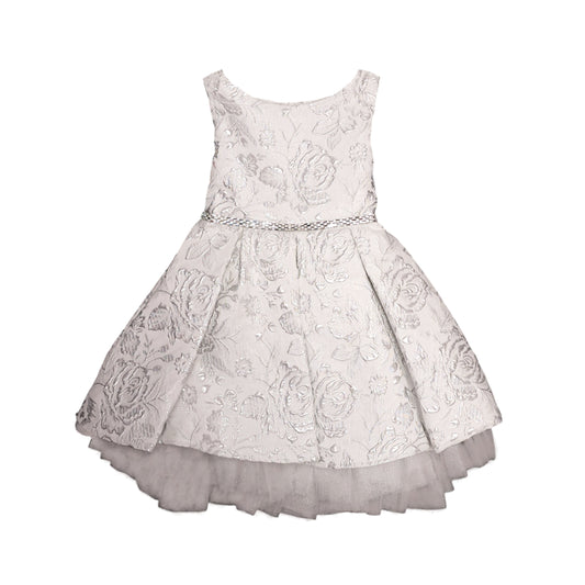 Embroidered Tulle Occasion Dress
