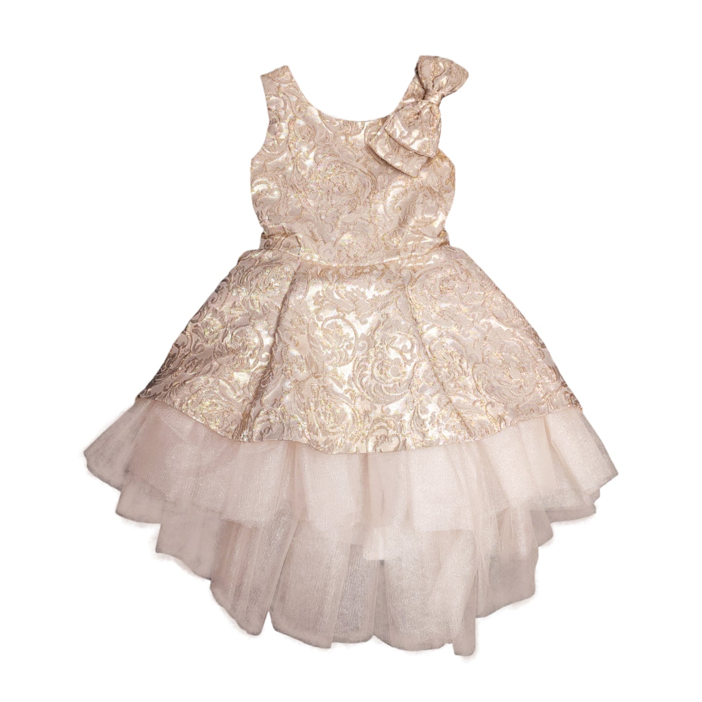 Embroidered High Low Occasion Dress