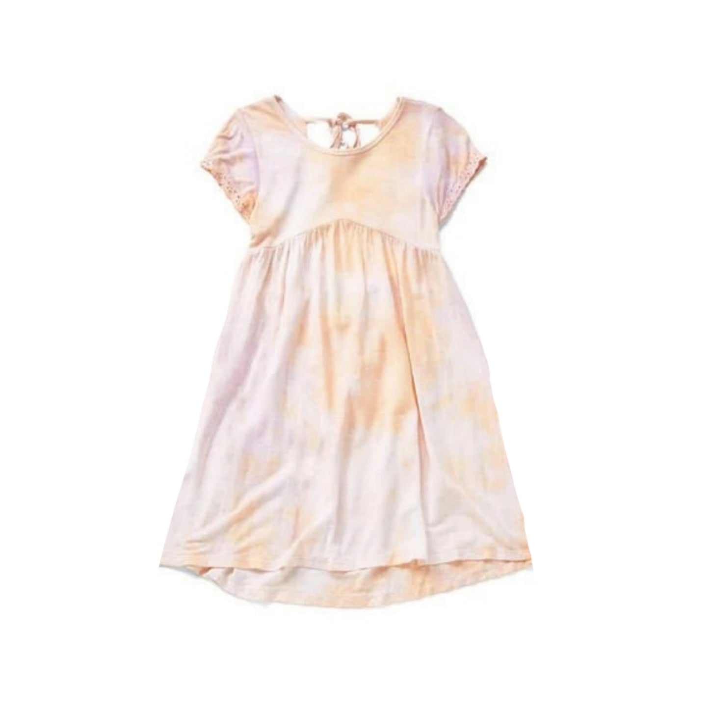 Eyelet Sleeve Open Back Dress