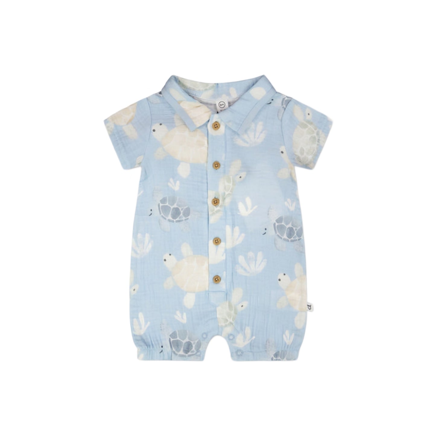Collared Muslin Cotton Romper