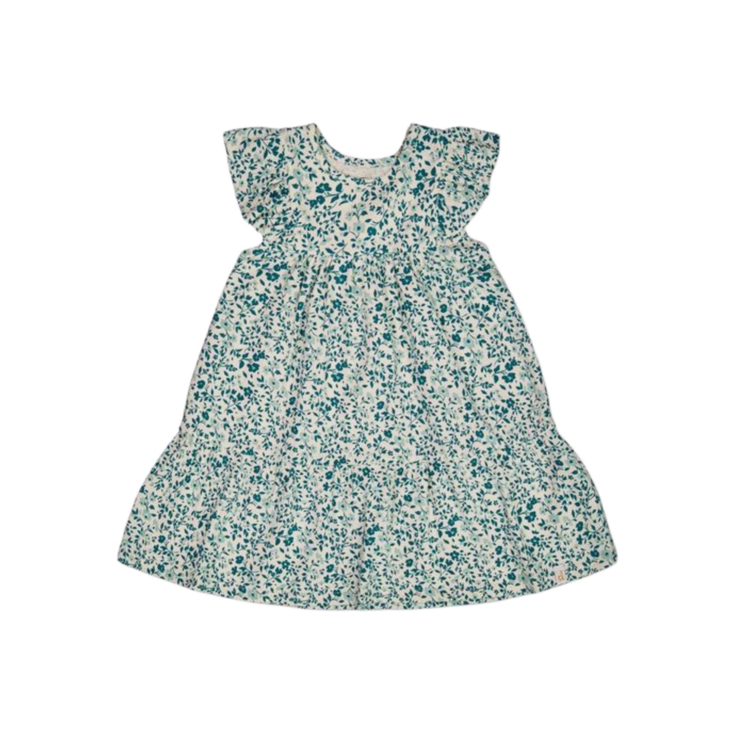 Organic Cotton Printed Ruffle Dress
