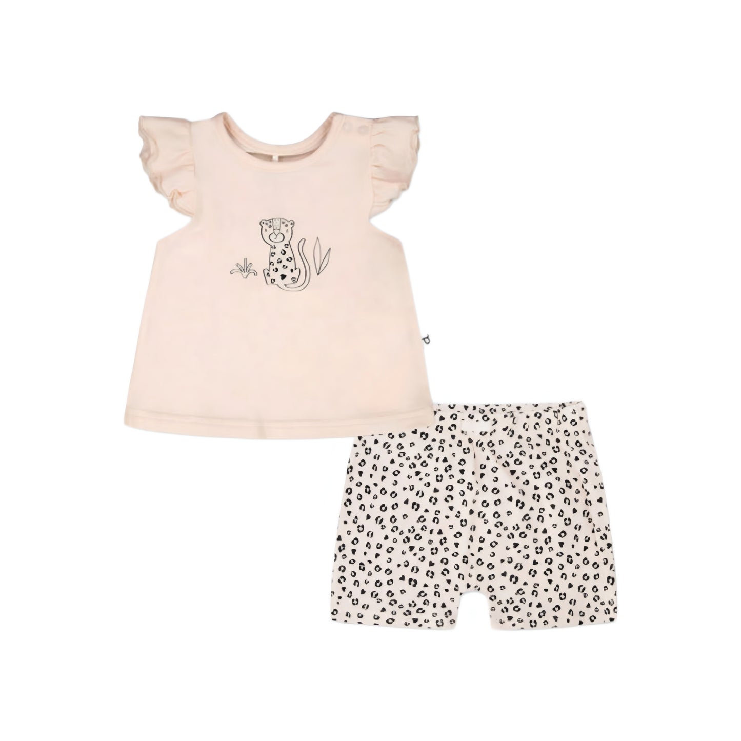 Organic Cotton Ruffle Tee & Shorts Set