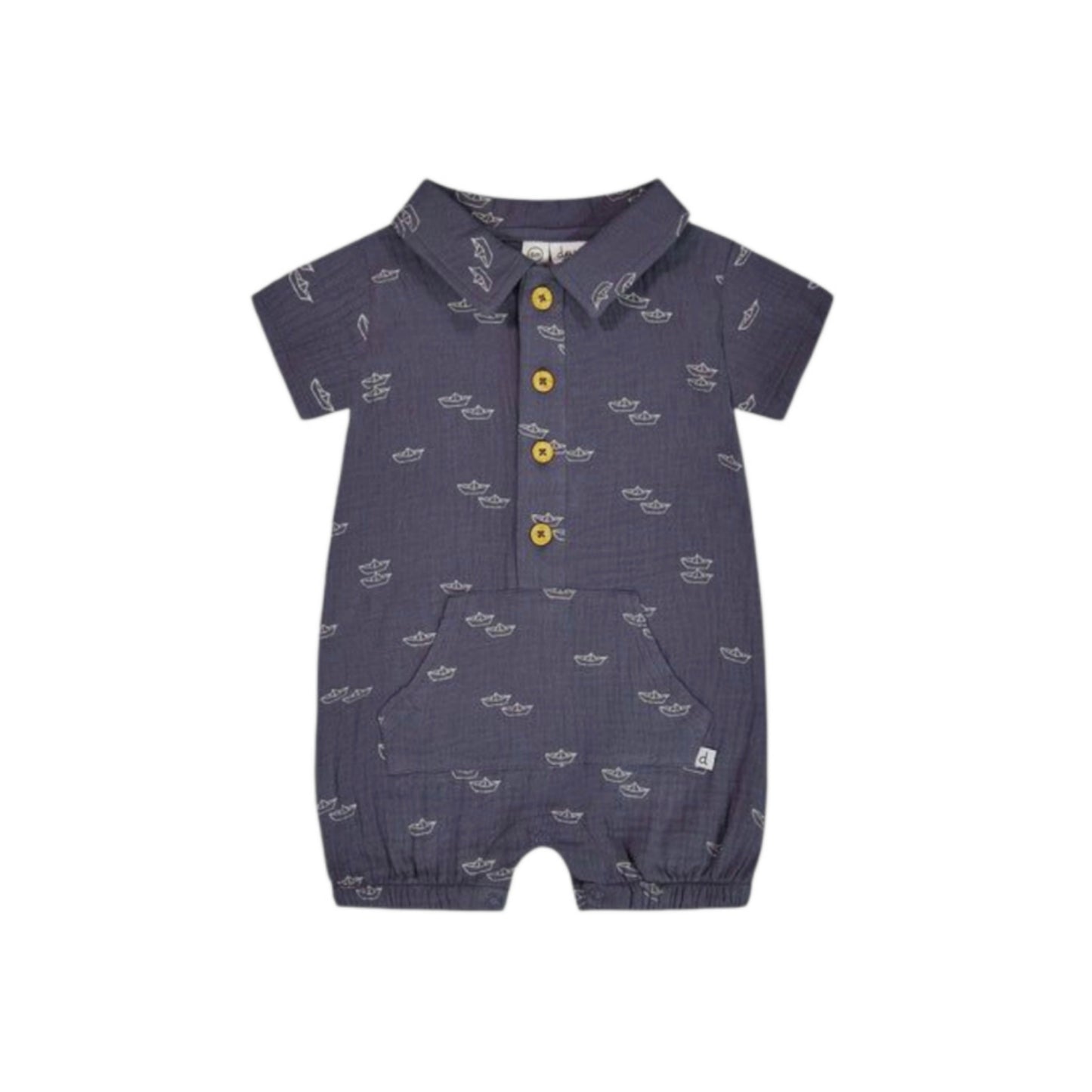 Muslin Cotton Collared Romper