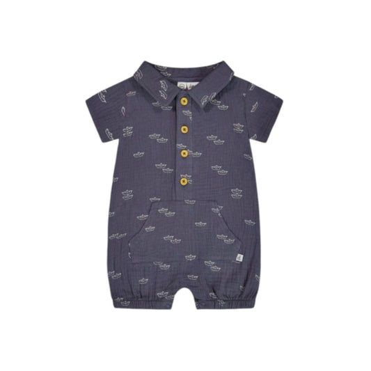 Muslin Cotton Collared Romper