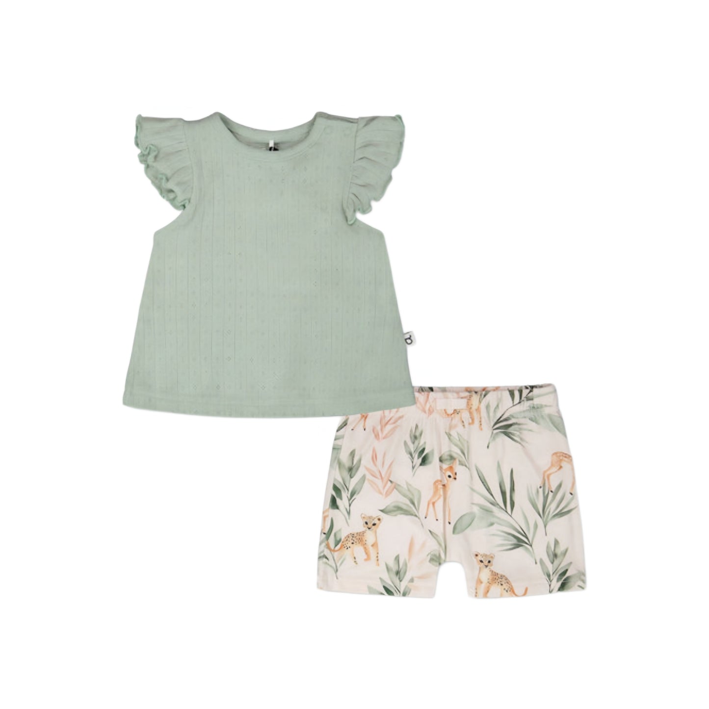Organic Cotton Ruffle Tee & Shorts Set