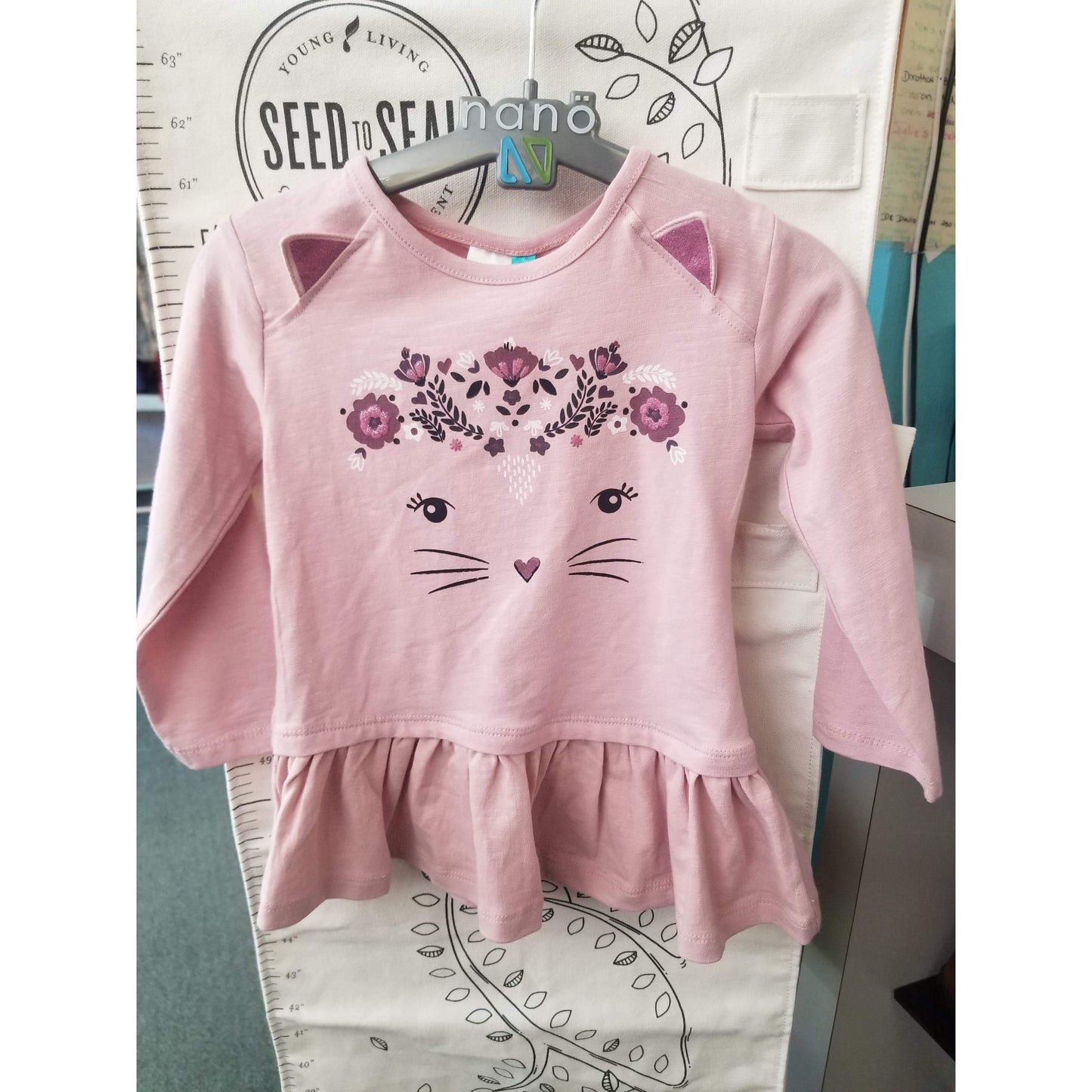 Casual Pink Cat Dress