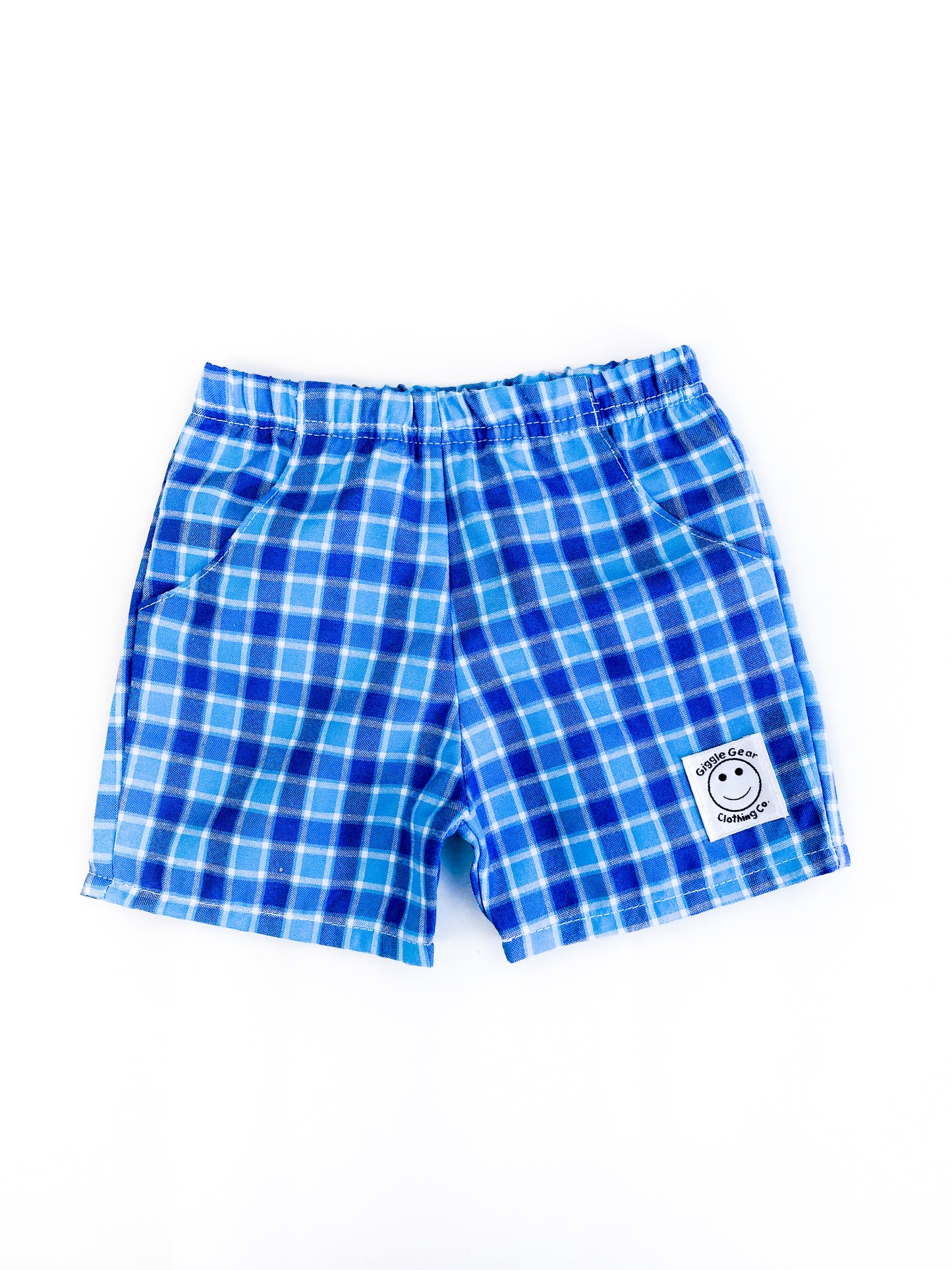 Blue Plaid Shorts