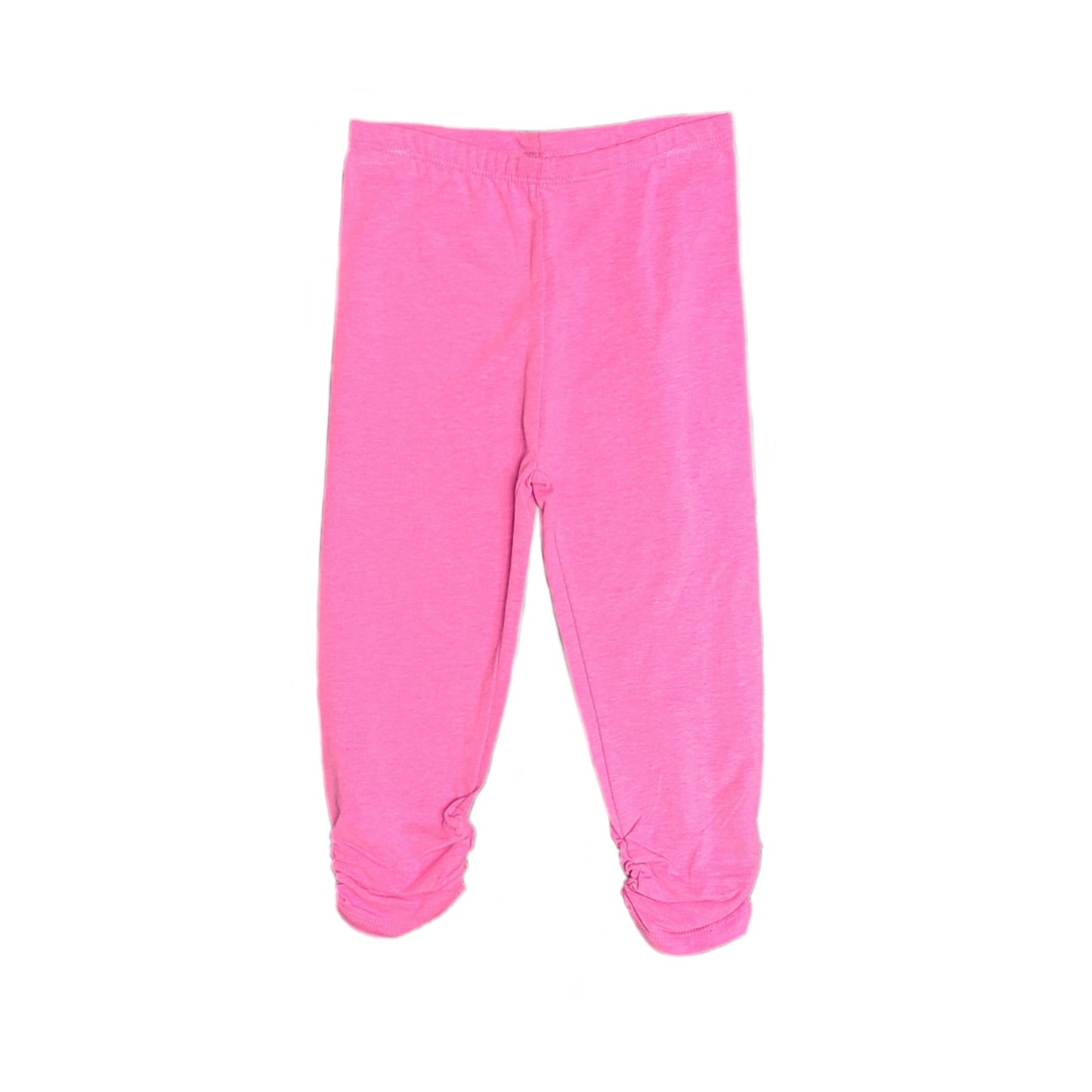 Pink Ankle Ruffle Leggings