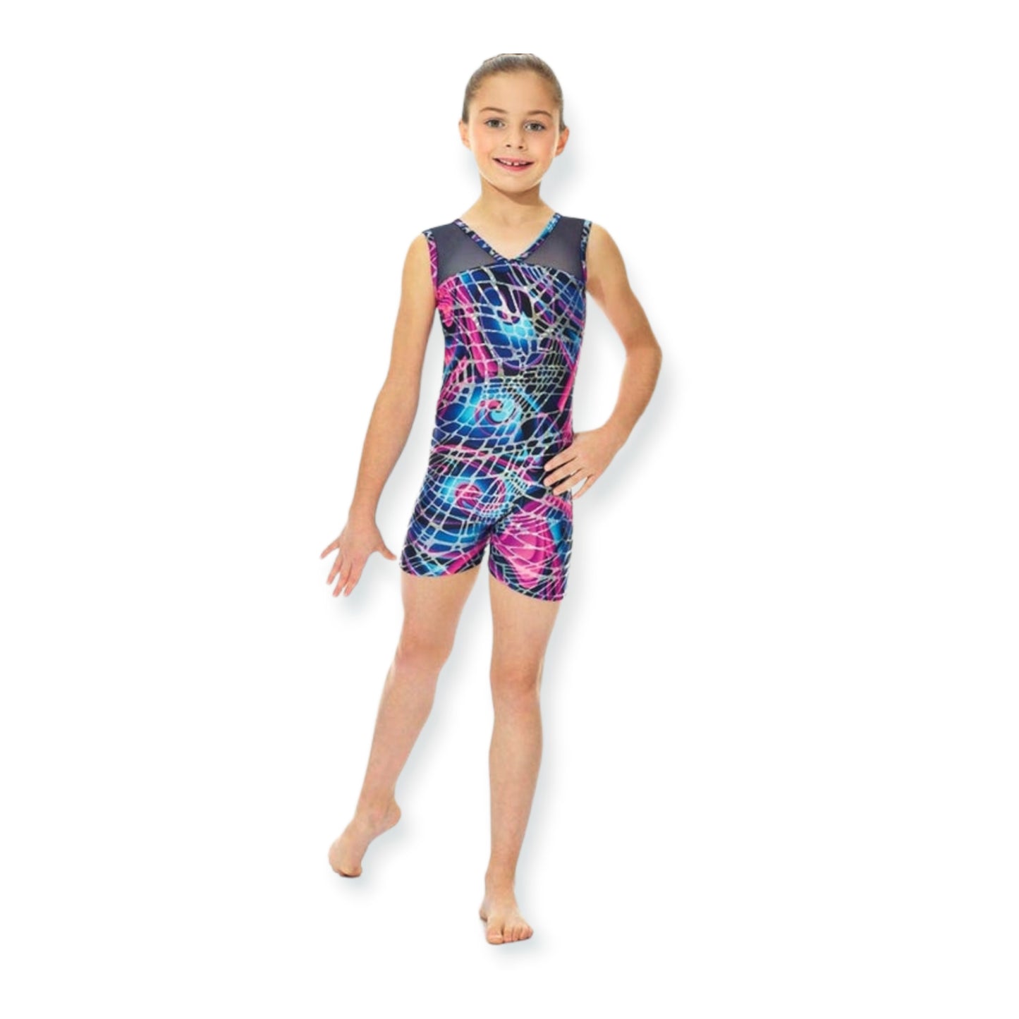 Mondor Printed Mesh Unitard style 17816