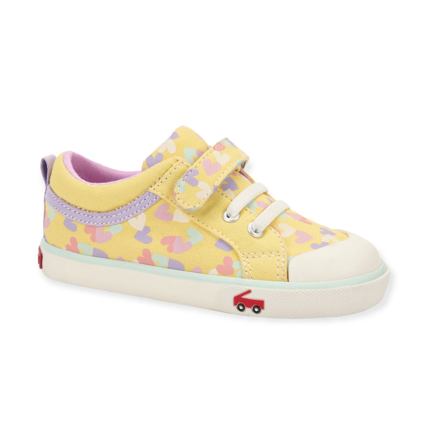 Kristin Yellow Hearts Sneakers