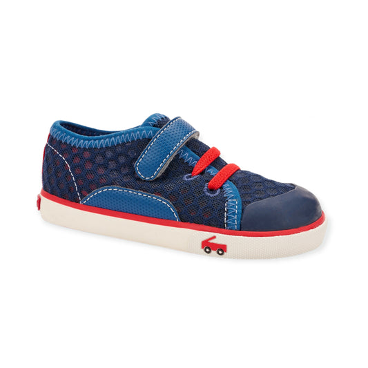 Saylor Red Navy Mesh Sneakers