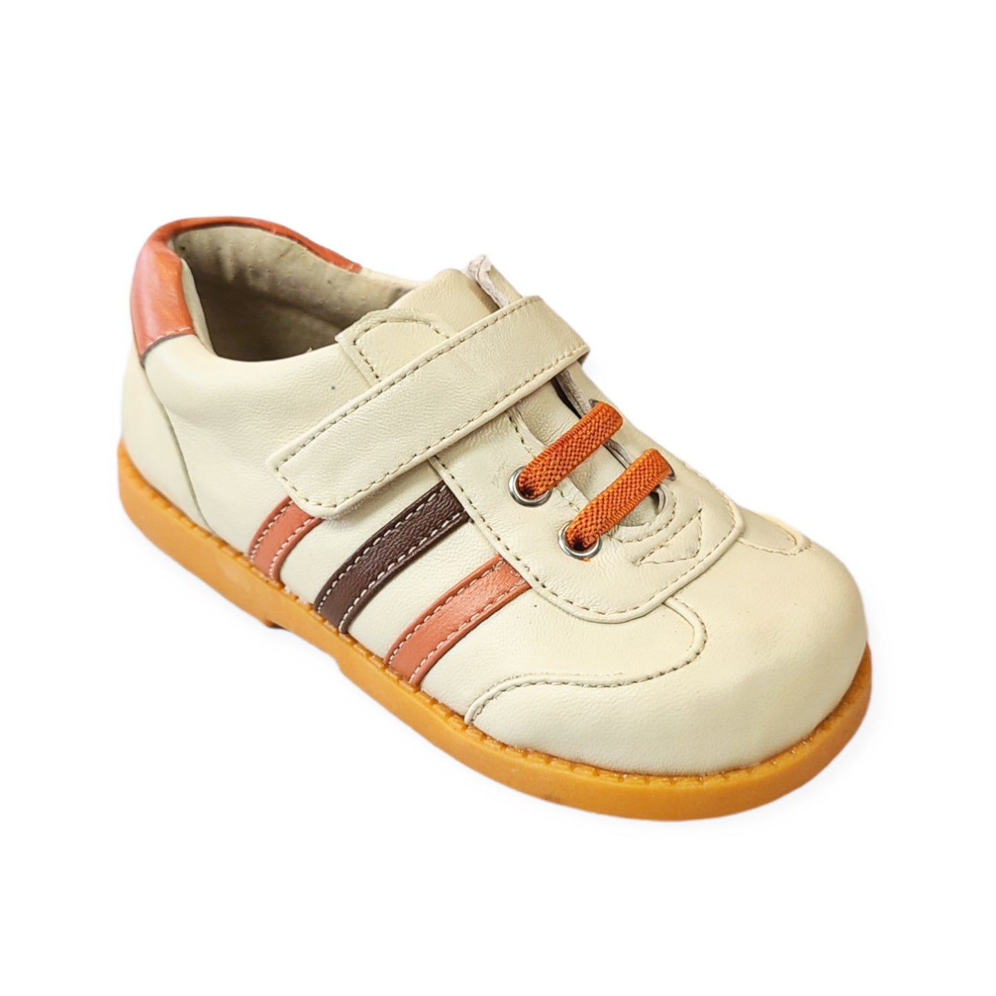 London Orange Cream Leather Shoes