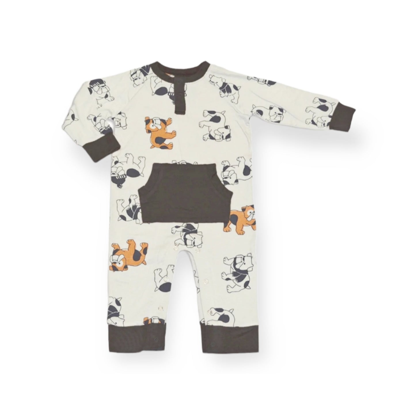 Bamboo Cozy Bulldog Romper