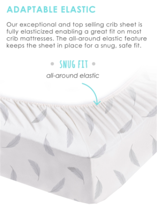 Kushies Crib Sheet-Blue Chevron