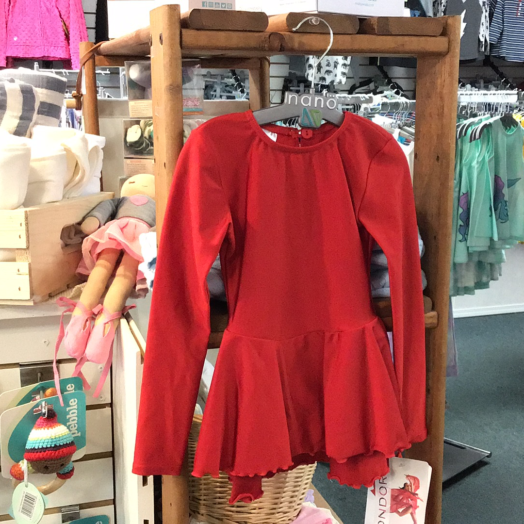 Mondor Long Sleeve Shiny Nylon Skate Dress