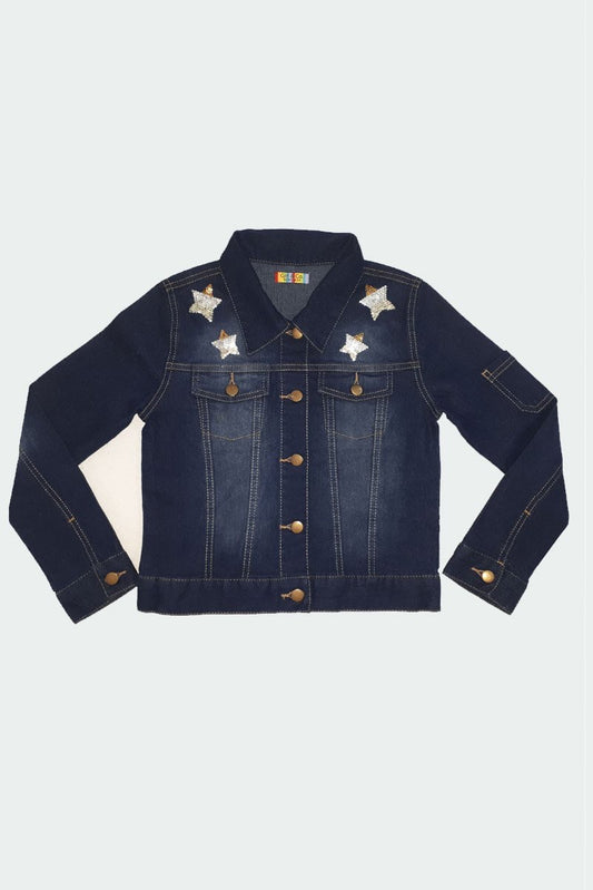 STARLA - STAR SEQUIN JEAN JACKET