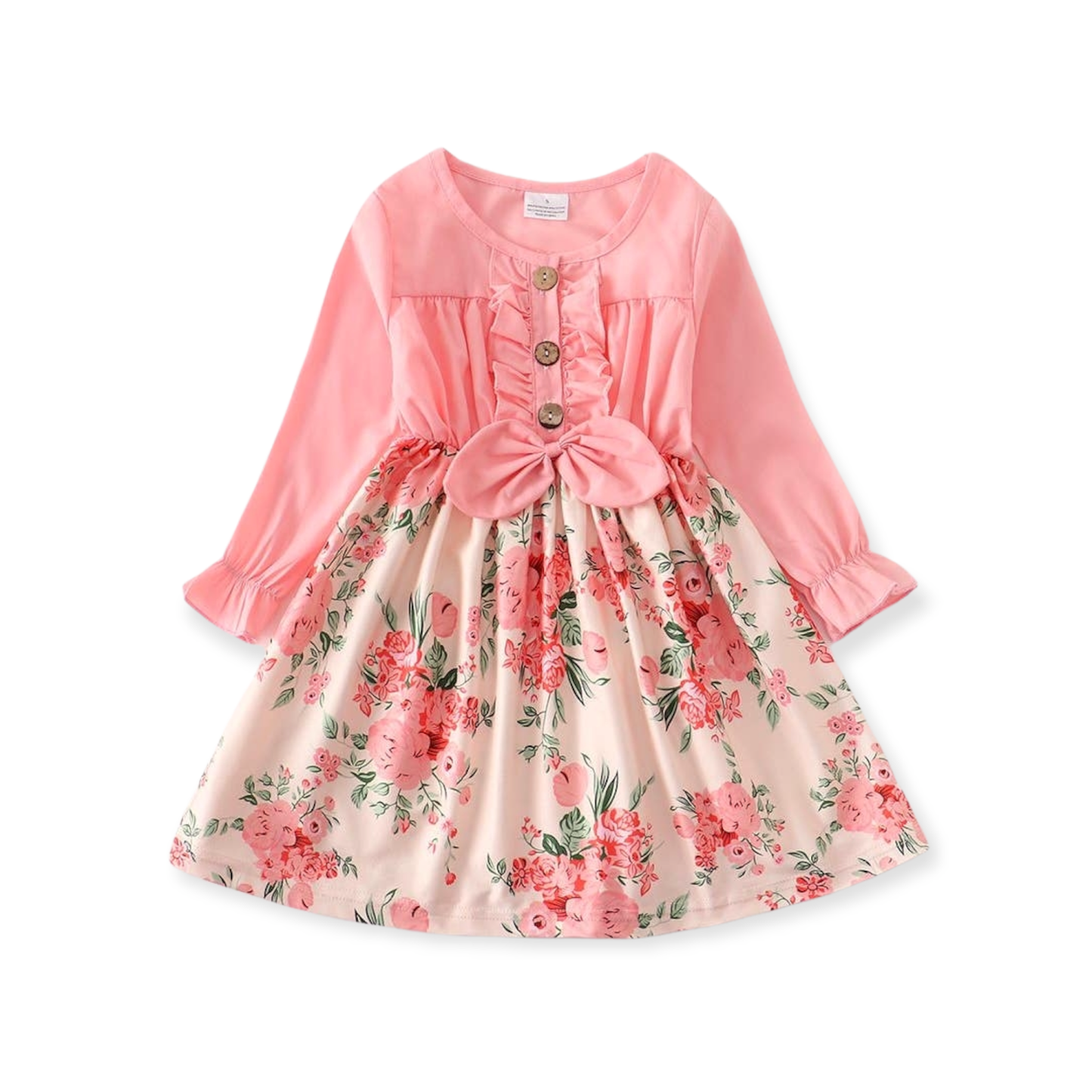 Pink Floral Bow Dress