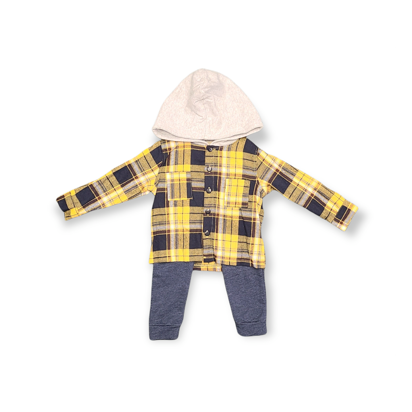 Woody Yellow Plaid 2 Piece
