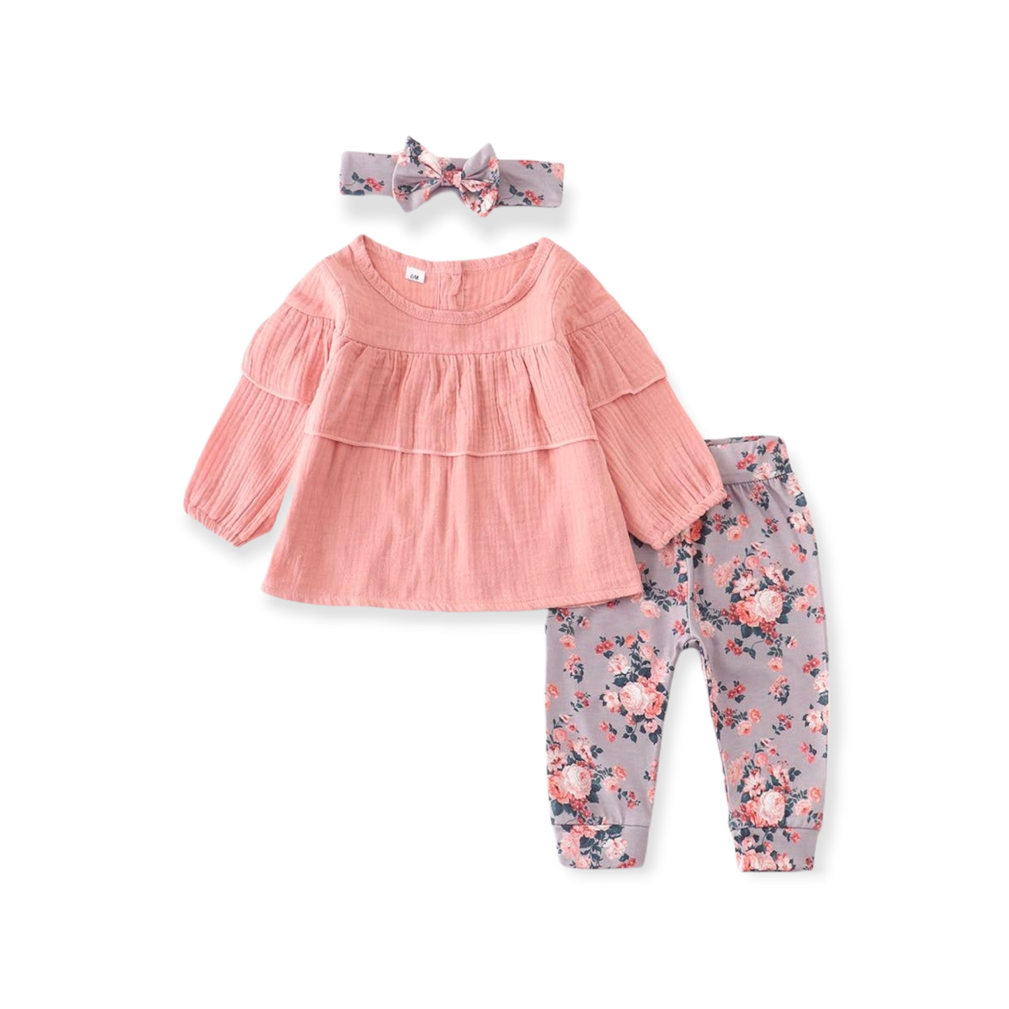 Pink Floral 3 Piece Set