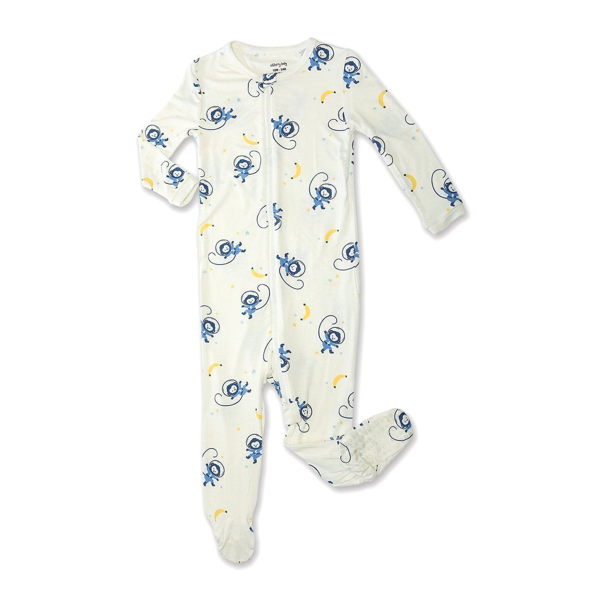 Space Monkey Bamboo Footed Sleeper