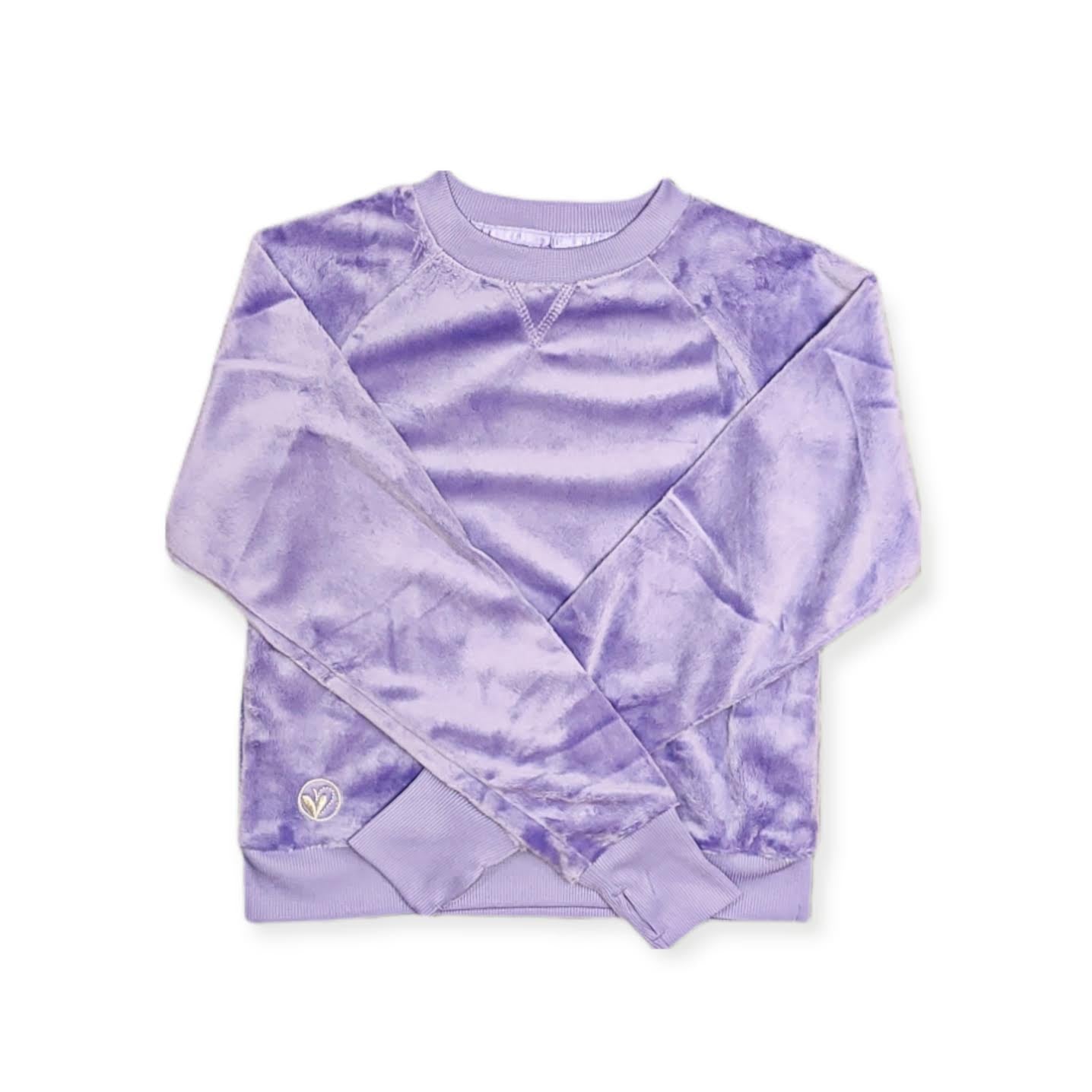 Minky Pull Over Crew Neck Sweater