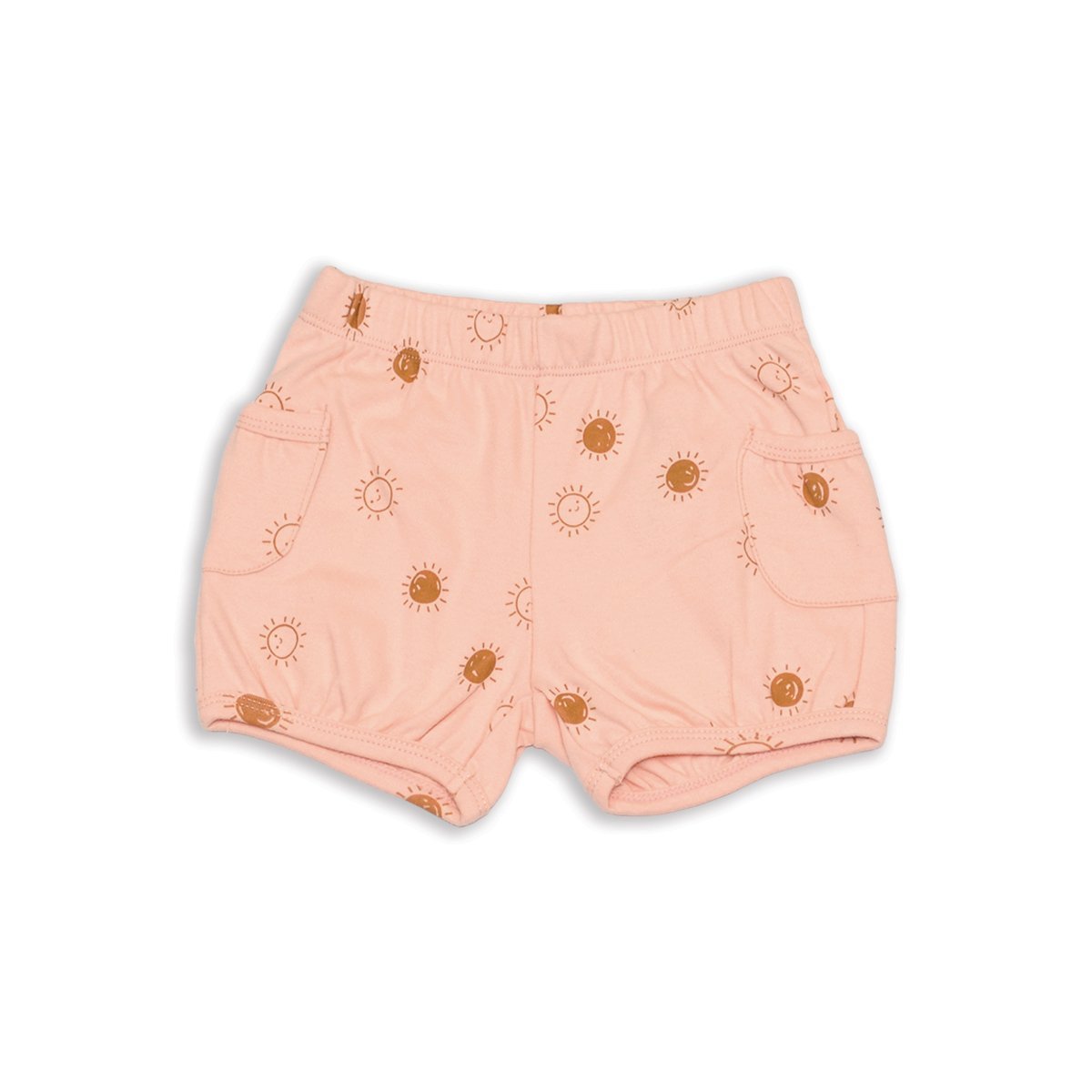 Blush Organic Cotton Shorts With Pockets