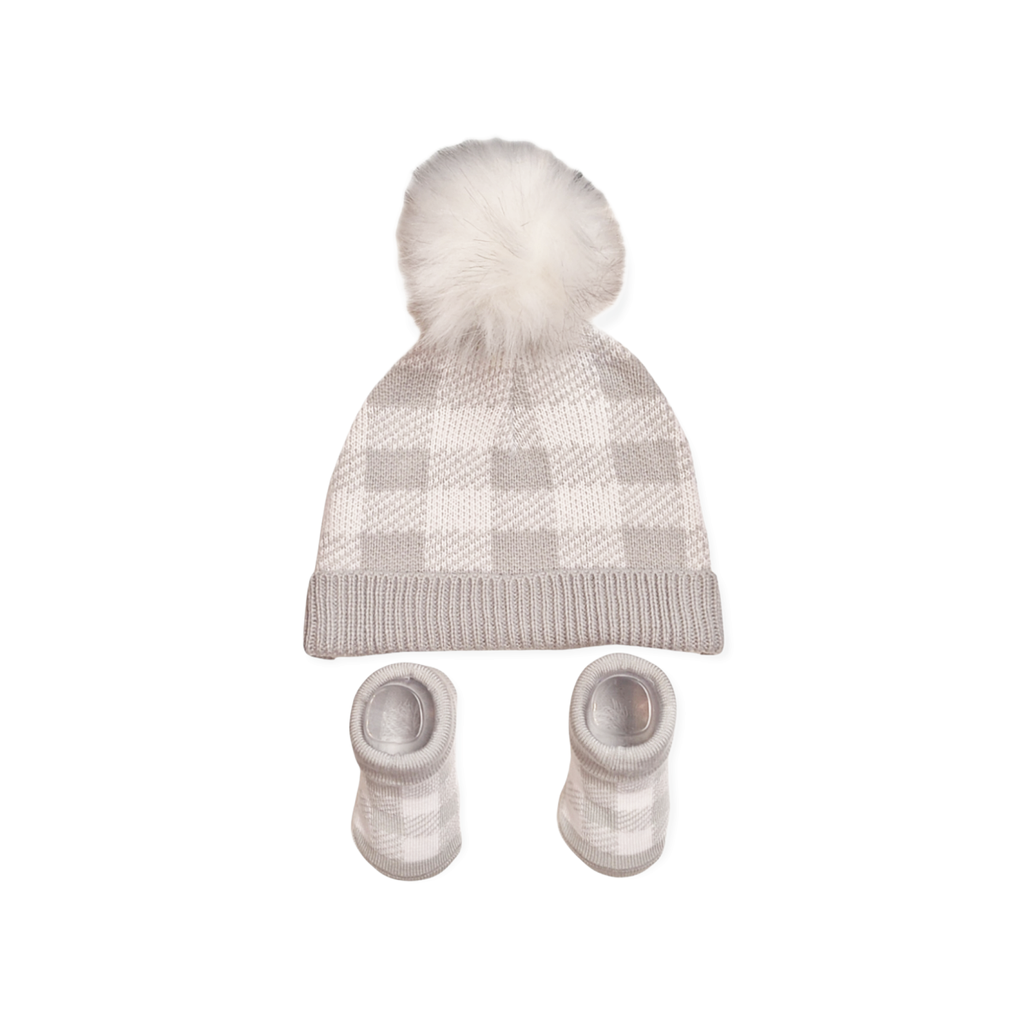 Plaid Hat And Bootie 2 Piece Set