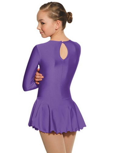 Mondor Long Sleeve Shiny Nylon Skate Dress