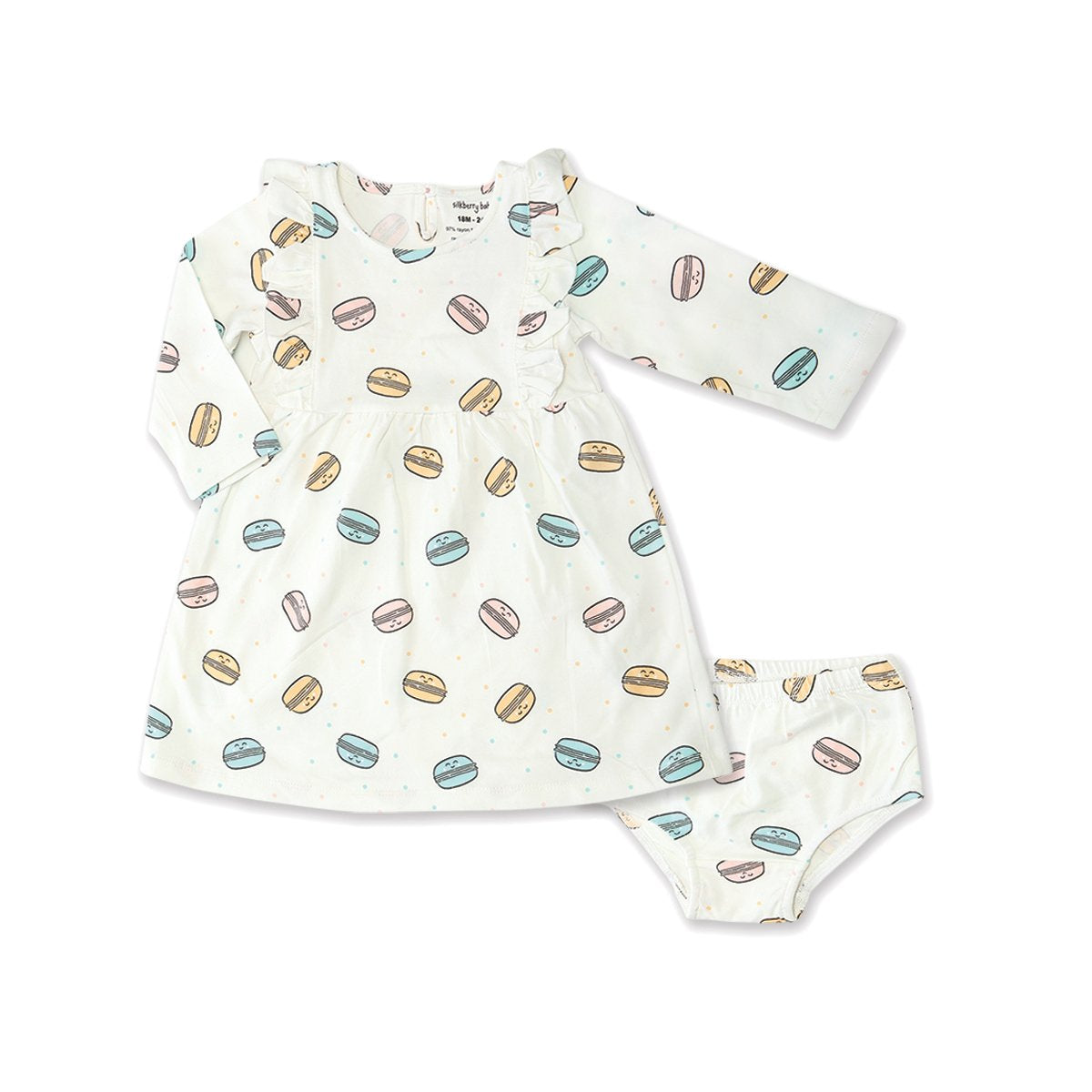 Organic Cotton Ruffle Dress With Bloomer