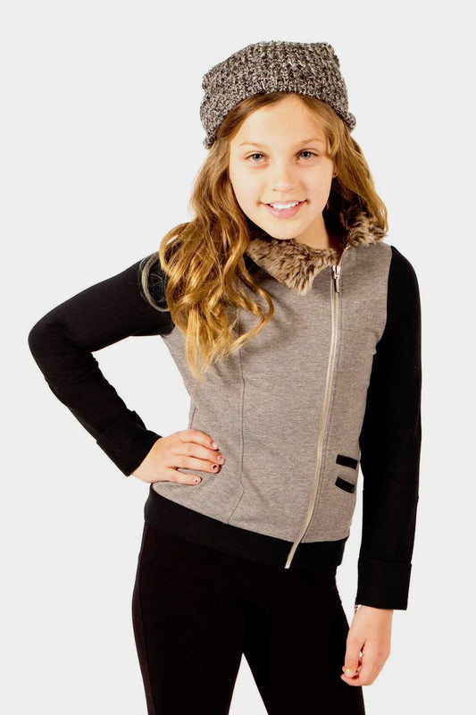Faux Fur Zip Up