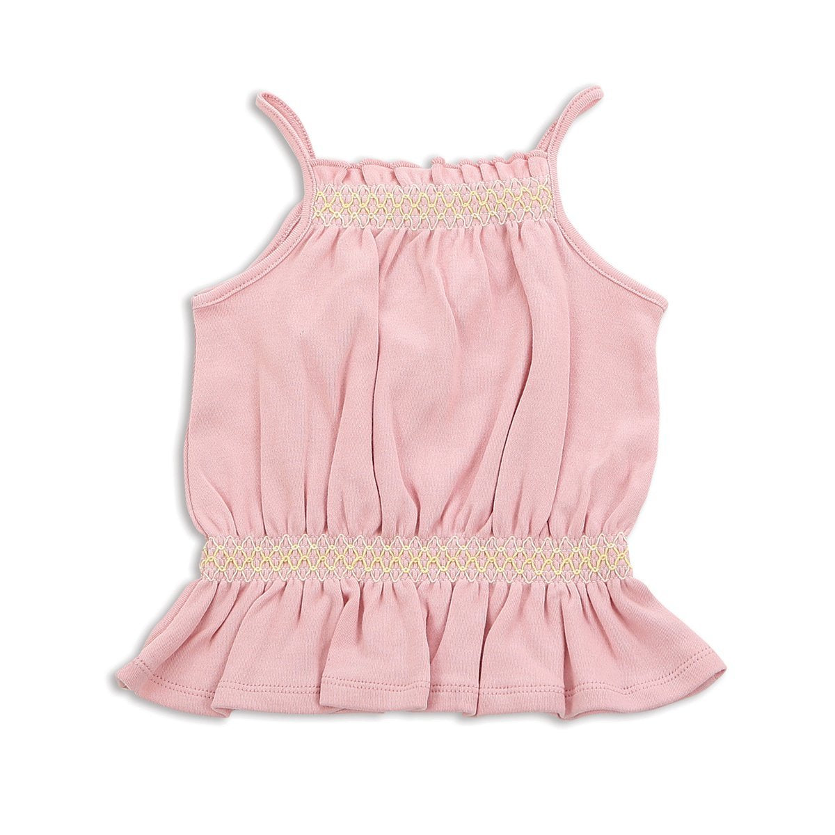 Pink Organic Cotton Smocked Top
