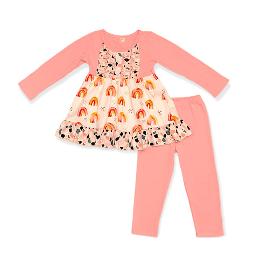 Rainbow Ruffle Dress Set