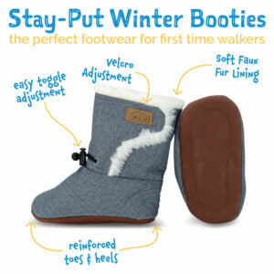 Stay-Put Winter Baby Bootie( fur Lined)￼