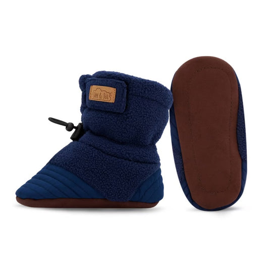 Stay-Put Winter cozy Bootie( navy)