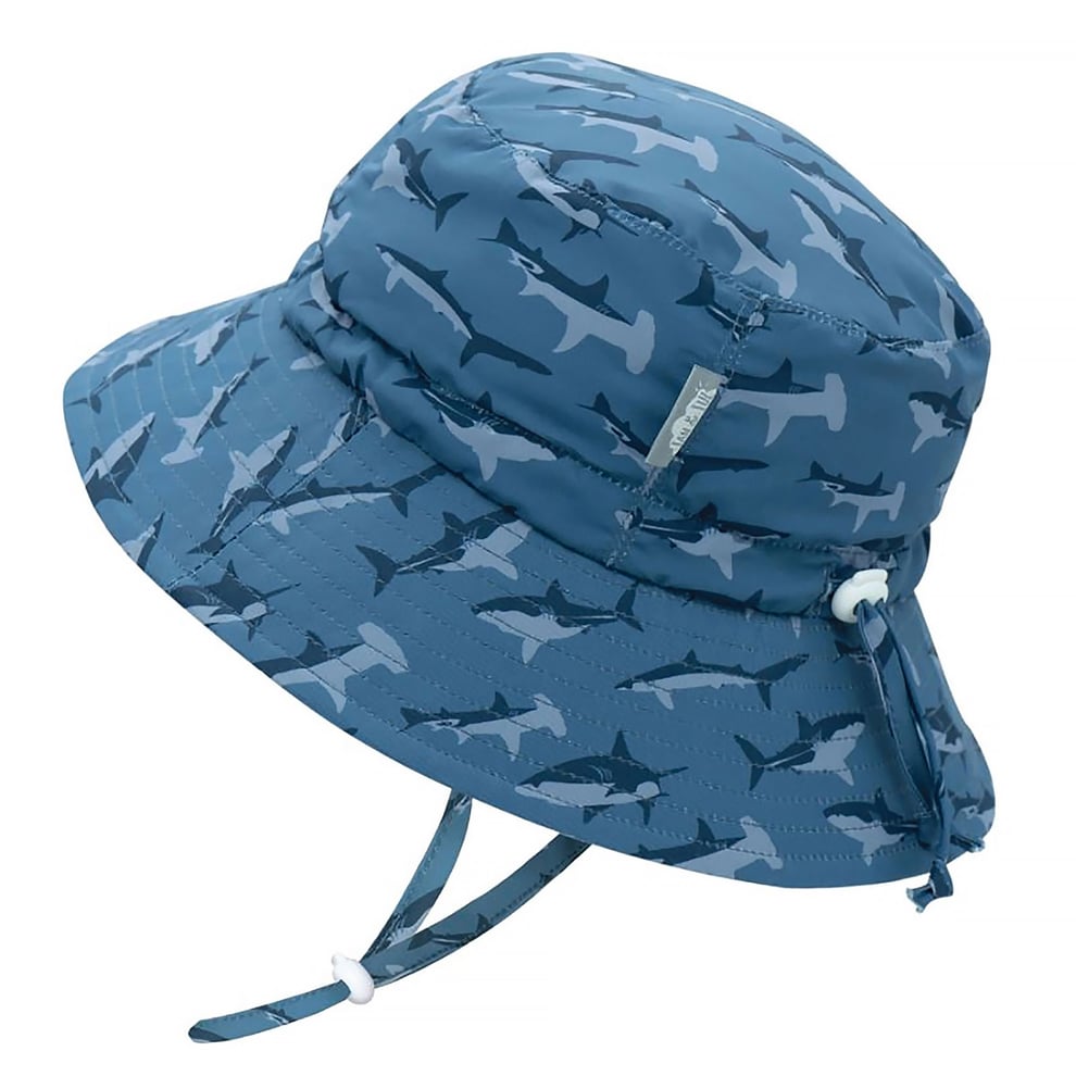 Kids water repellent bucket hat (shark)