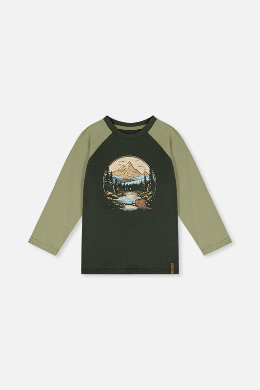 dark turquoise raglan t-shirt