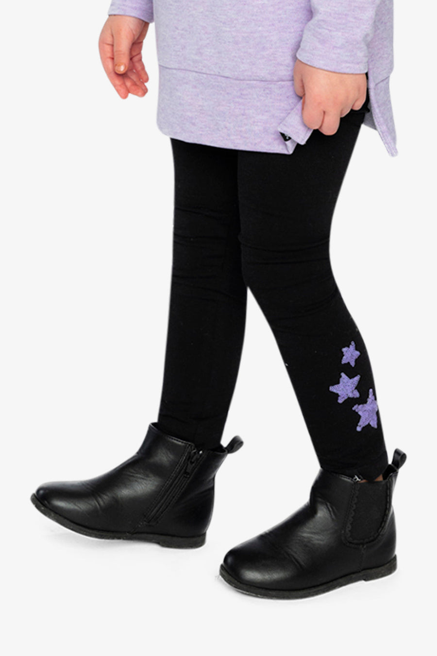 black organic cotton jersey leggings