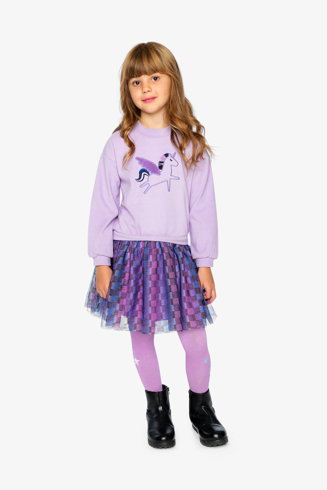 Two-tone purple dress