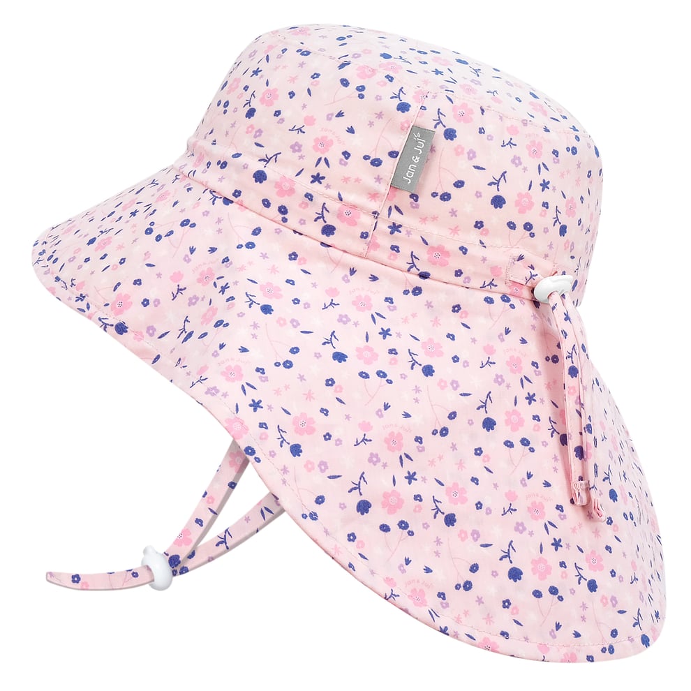 Cotton Xplorer flap Hats | Pink Blossoms