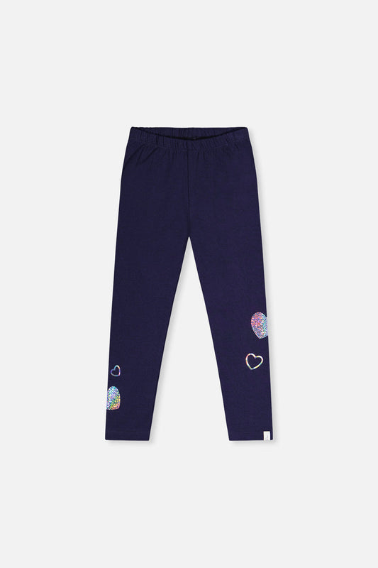 dark blue organic cotton leggings