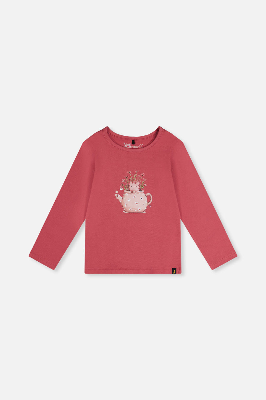 Raspberry pink organic cotton jersey T-shirt