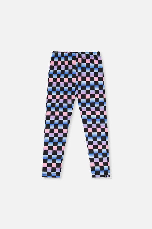 Black leggings with a checkered print